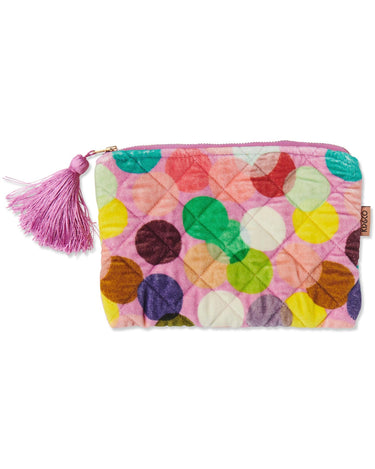 Confetti Pink Velvet Cosmetics Purse One Size